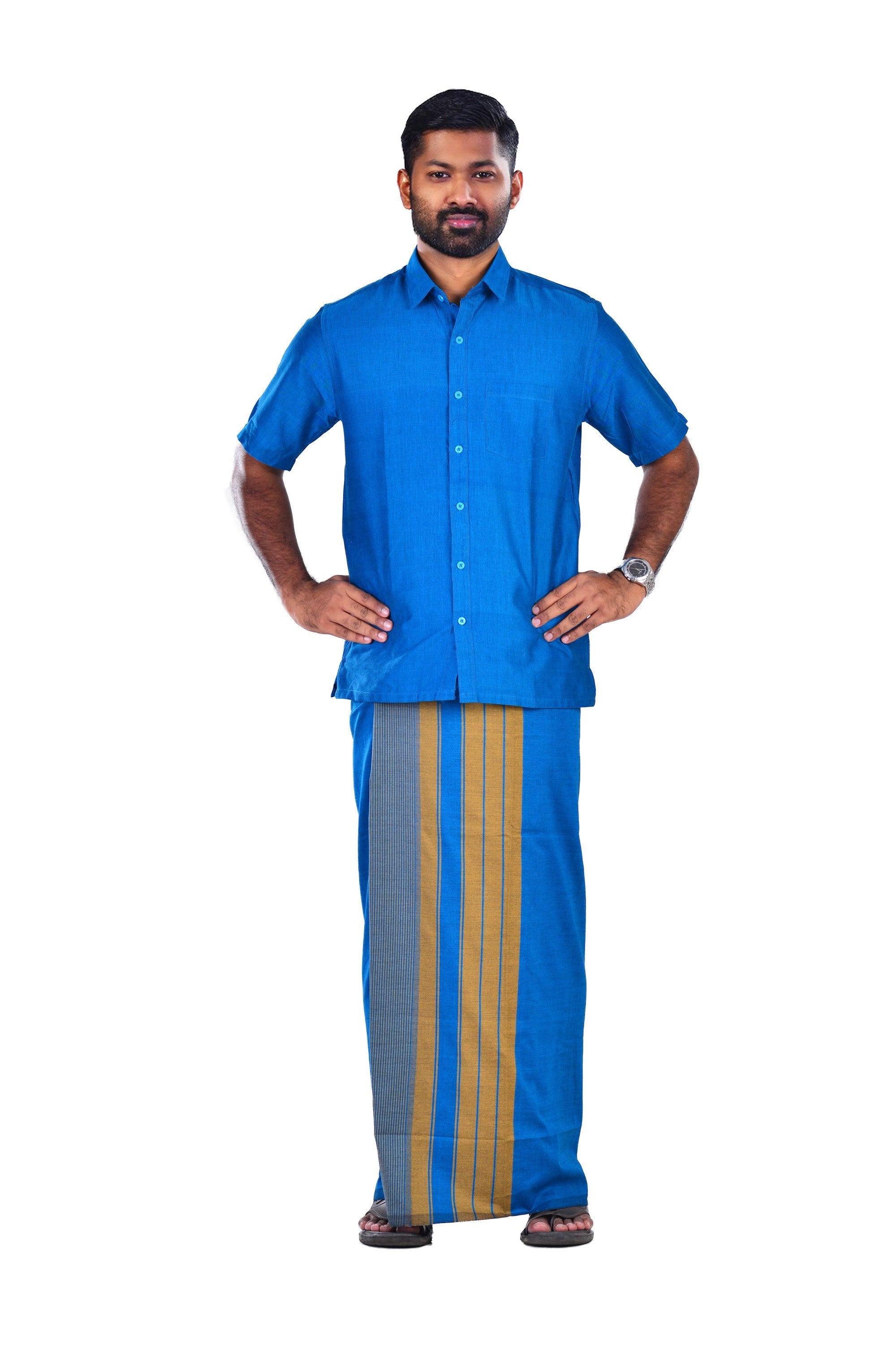 Sri Lankan Handloomed Men's Shirt and Sarong Pettah Street AU