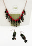 FUN-PLASTIQUE - Necklace & Dangle Earrings Set - BLACK