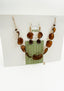FUN-PLASTIQUE - Necklace & Dangle Earrings Set - BROWN