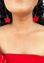 Papyrus Dangle Earrings - RED