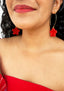 Papyrus Dangle Earrings - RED