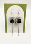 Papyrus Dangle Earrings - BLACK