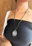 PAPYRUS - Statement Pendant Necklace - BLACK